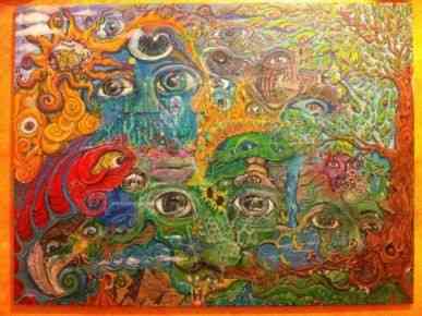 Big Crazy acrylic painting